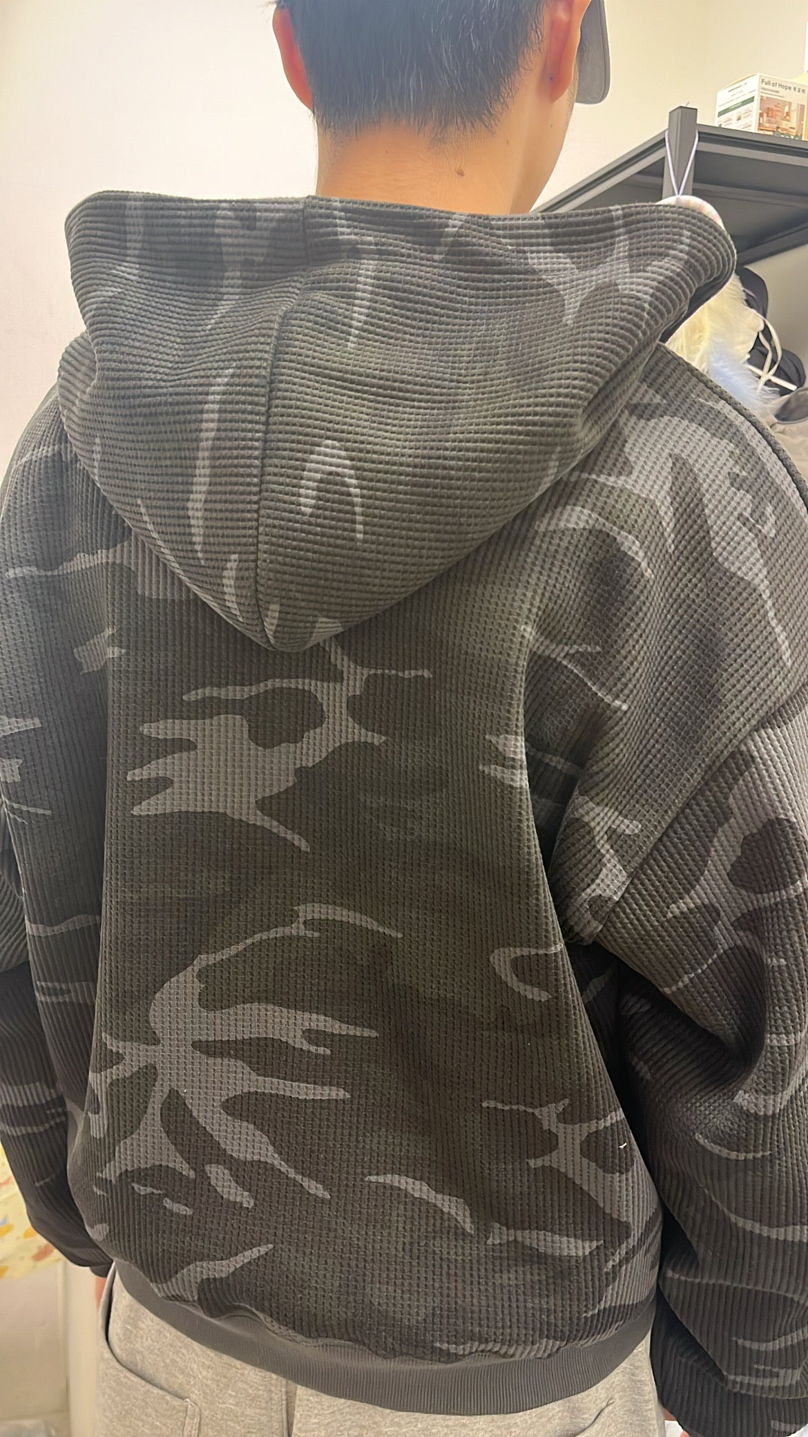Camo zip-up hoodie🍂