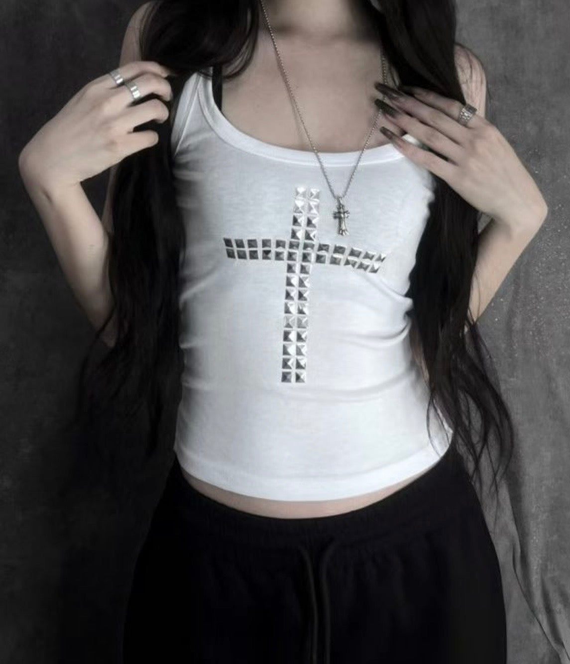Cross sleeveless top✝️