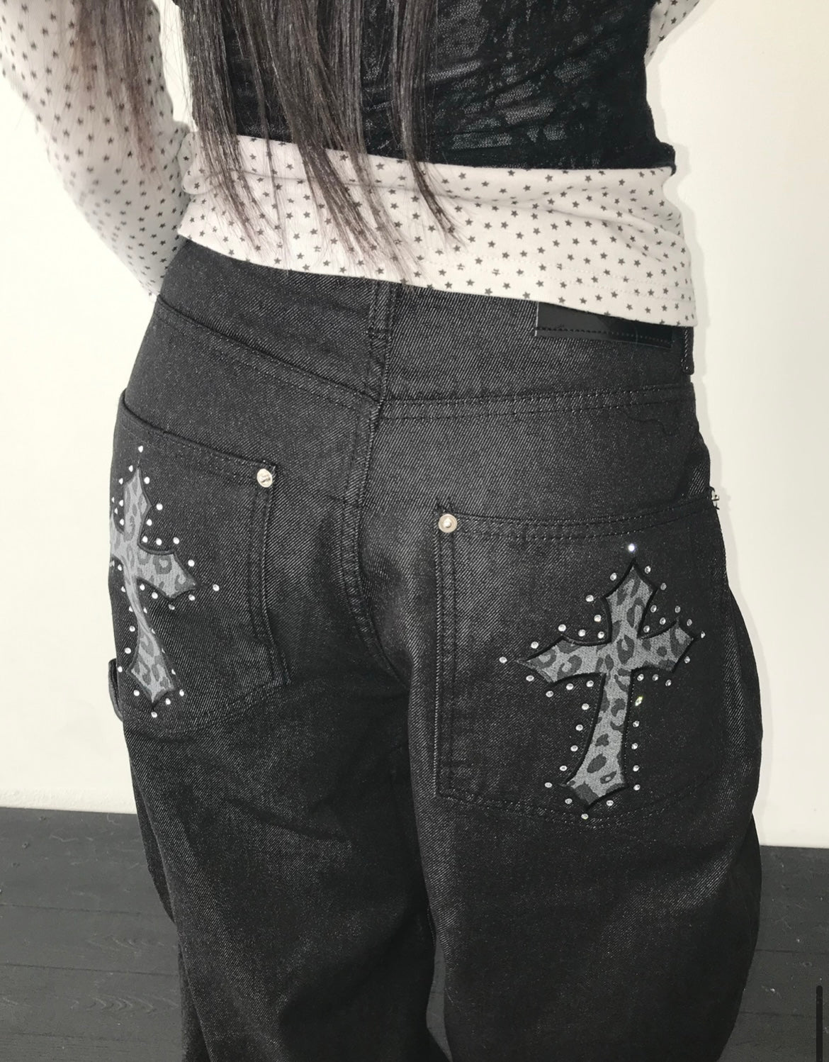 Cheetah cross denim✝️