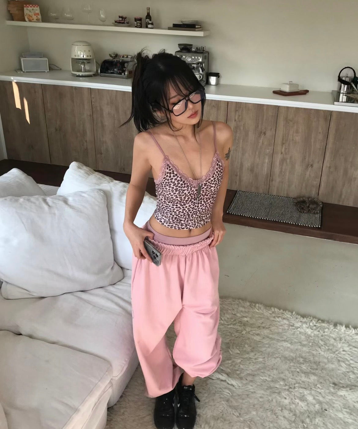Leopard sleeveless top