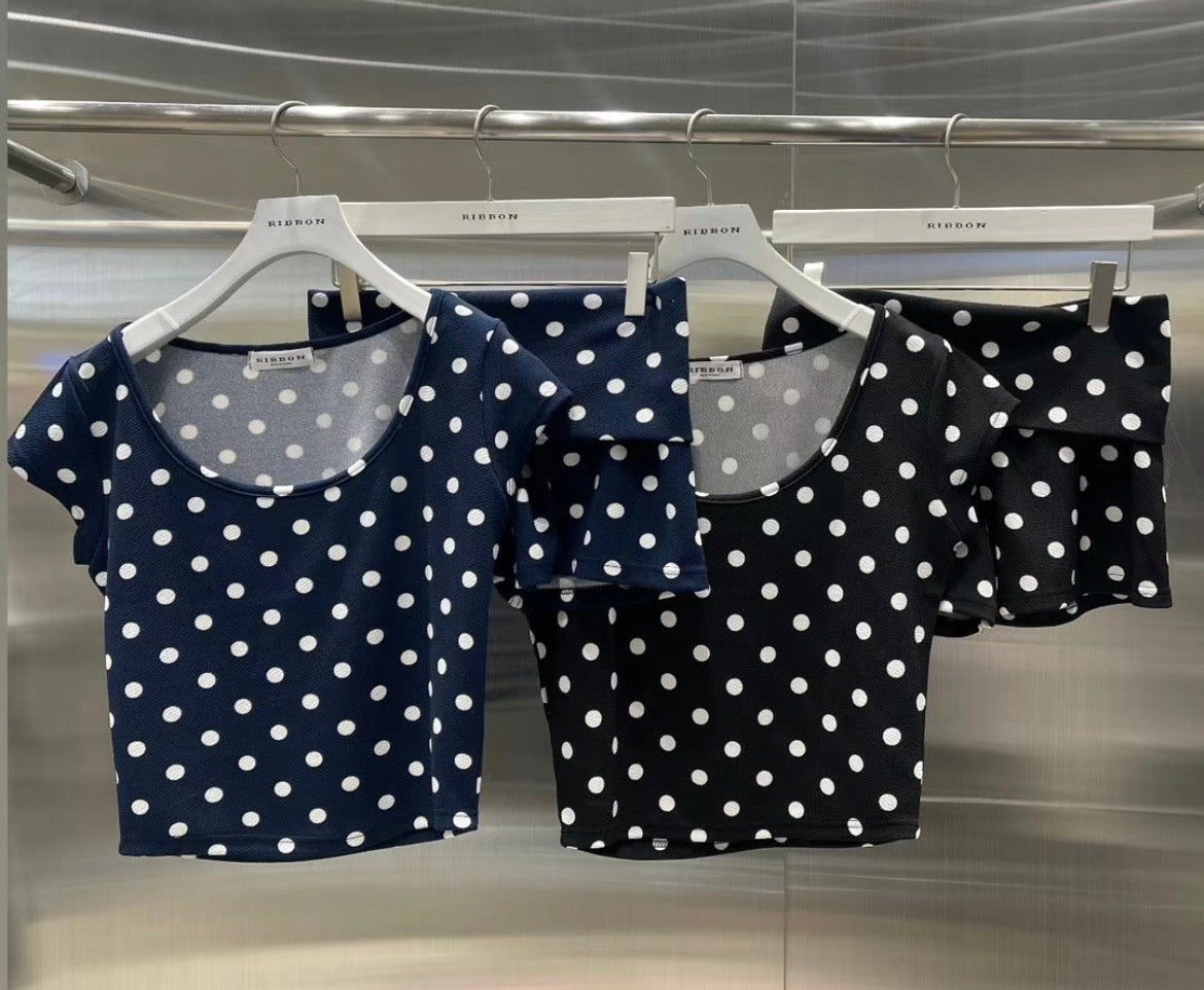 Polka dot cami top and shorts