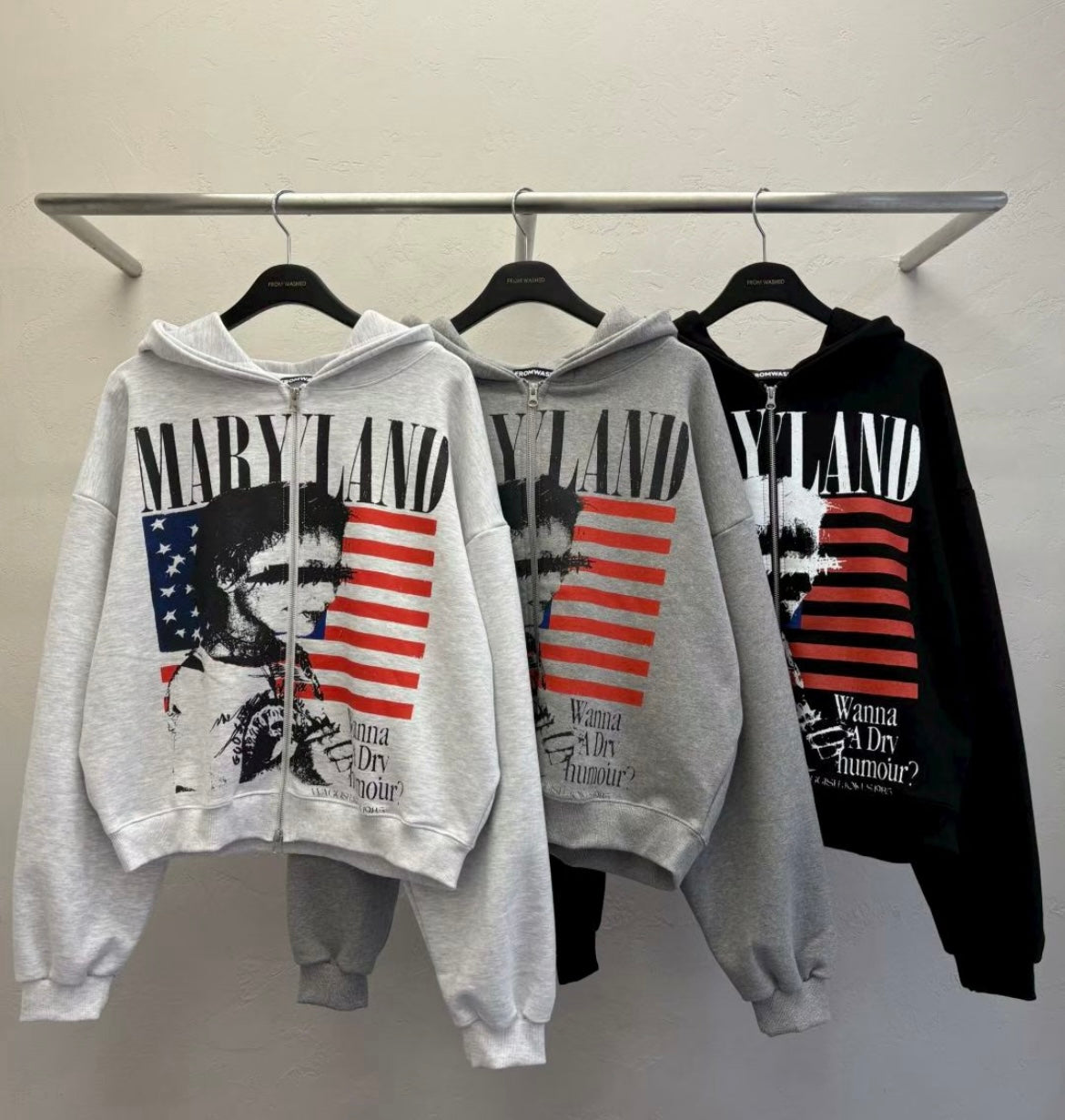 Maryland flag zip-up hoodie🇺🇸