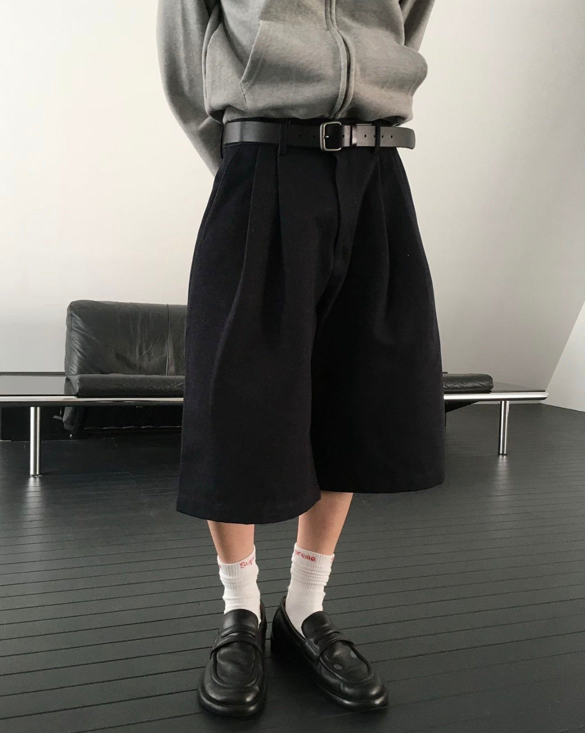 7-point denim shorts