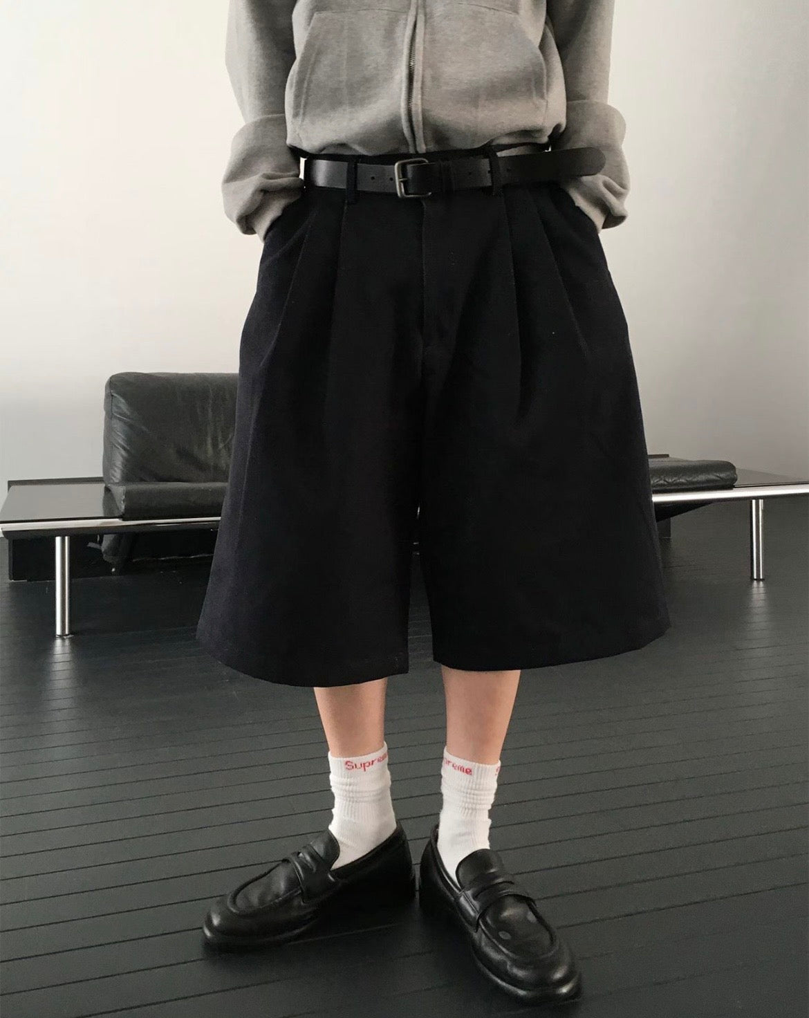 7-point denim shorts