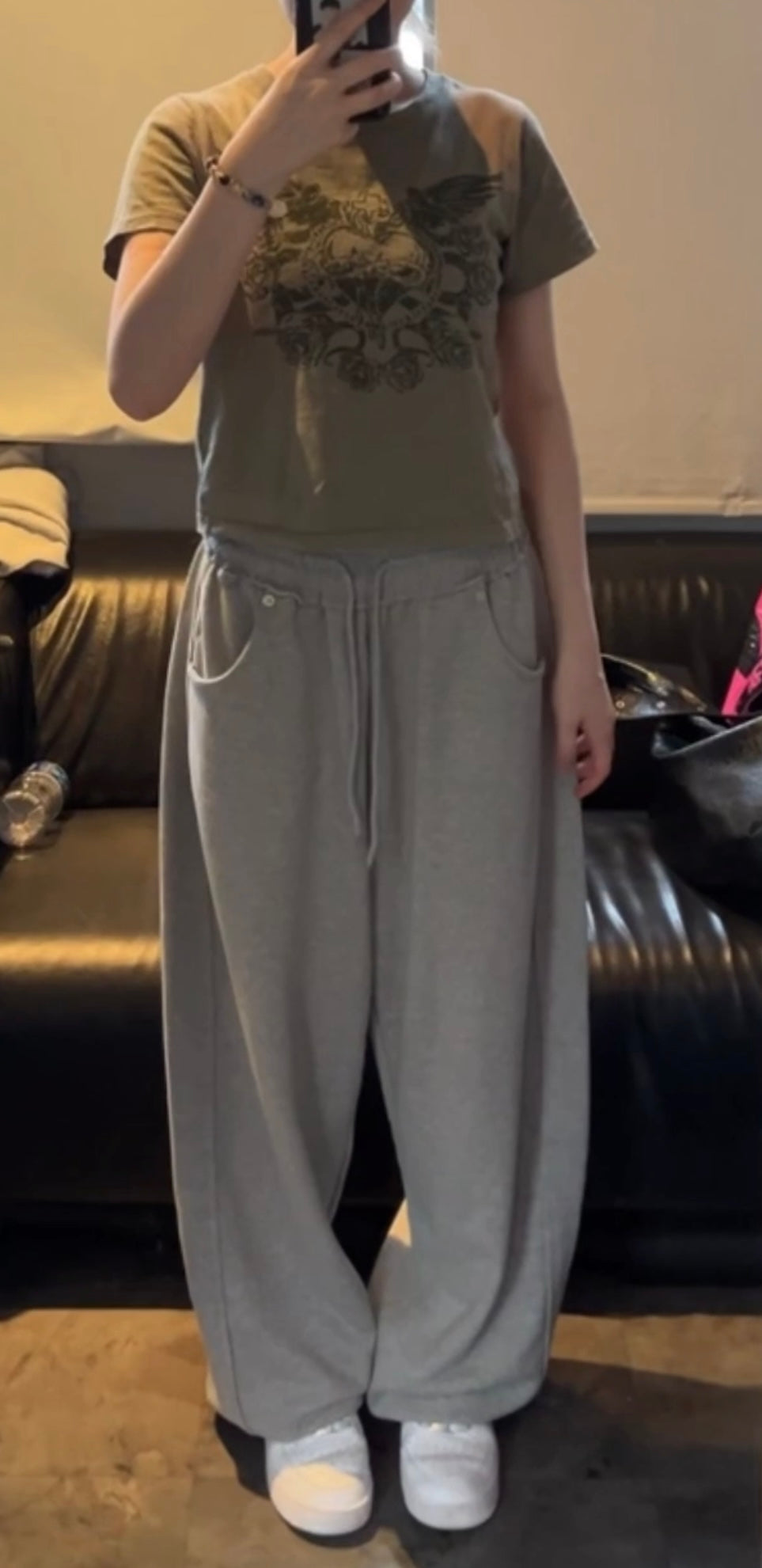 Premium drop-crotch cuffed sweatpants