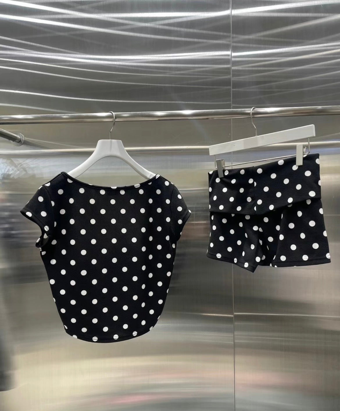 Polka dot cami top and shorts