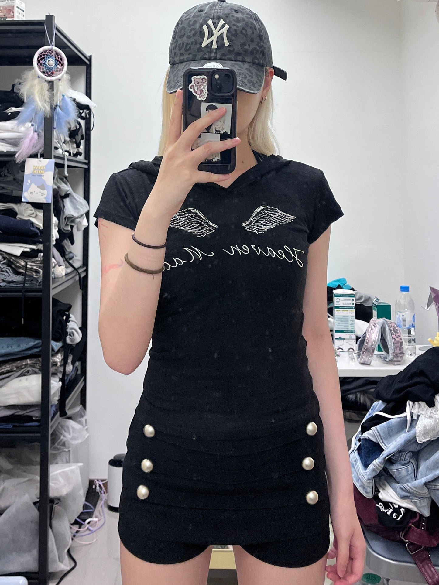 Angel wings see-through top