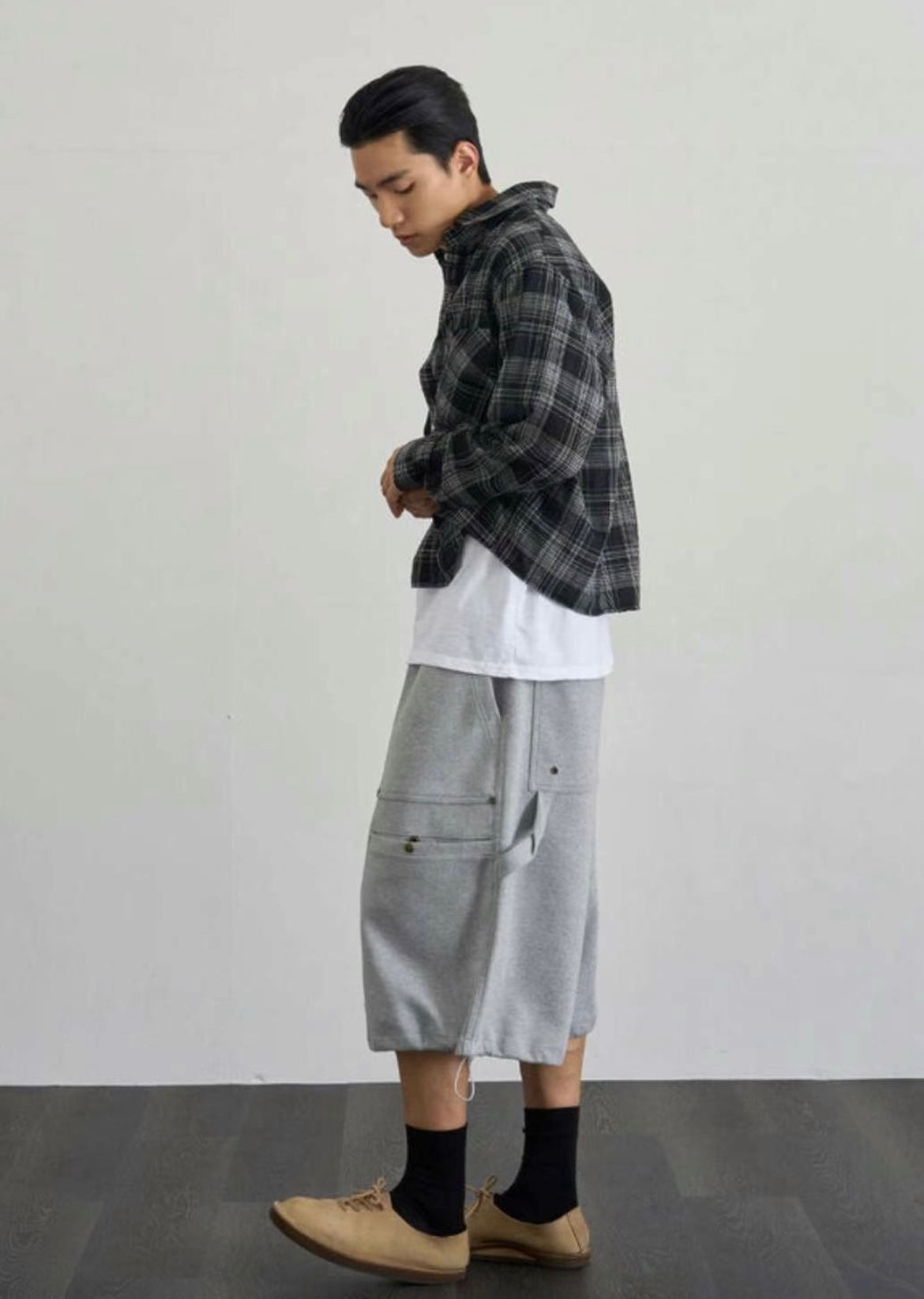 Street style baggy shorts