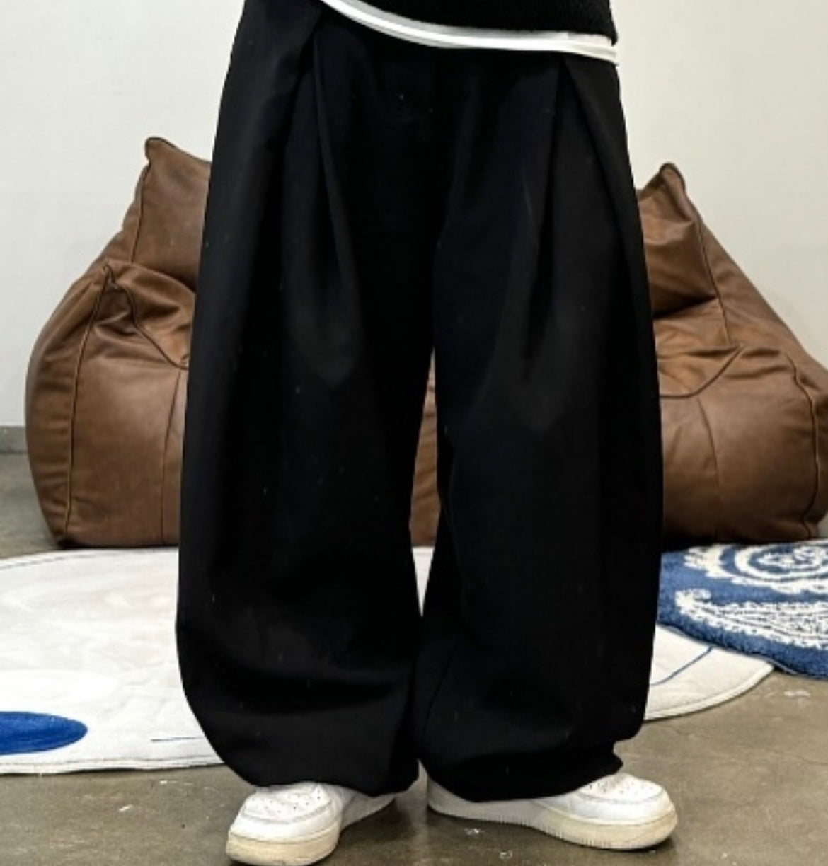 Elegant wide-leg suit trousers(西褲版！💜）