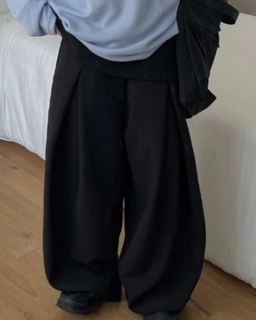 Elegant wide-leg suit trousers(西褲版！💜）