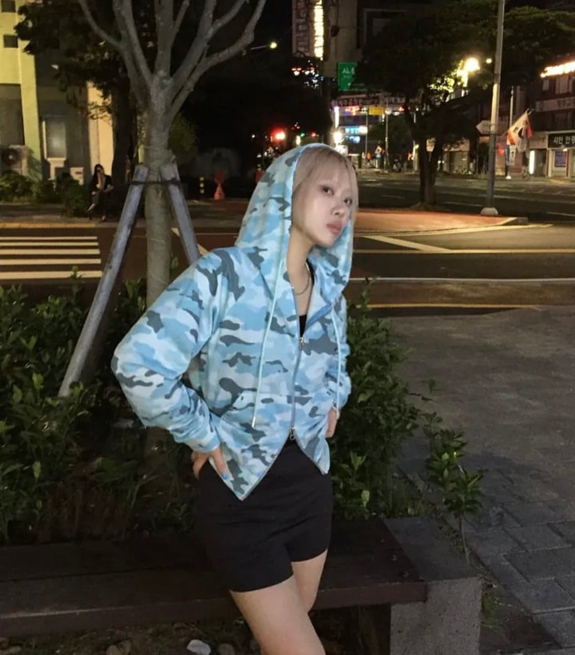 Dazzling camo hoodie jacket