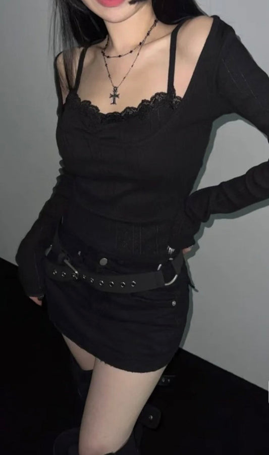 Lace whisper top