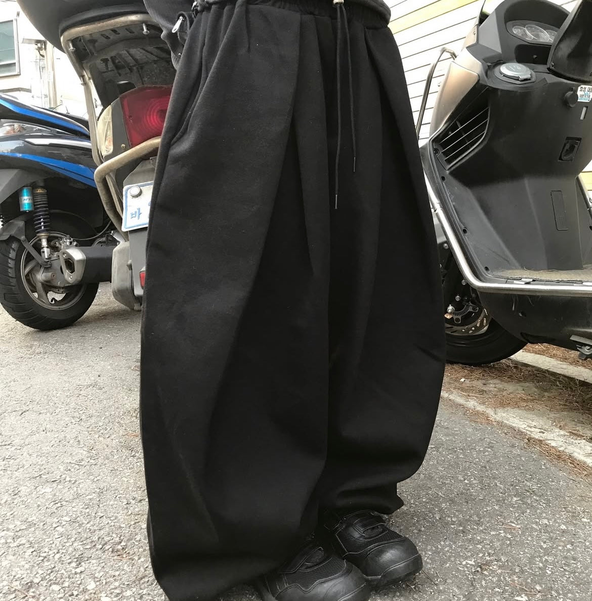 Pleated flowy sweatpants💜(棉褲版💜）