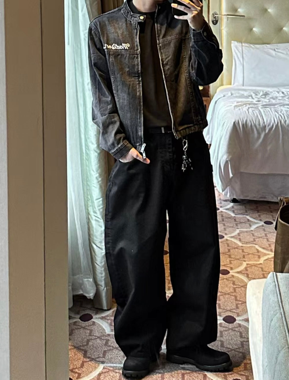 Boyfriend tapered pants