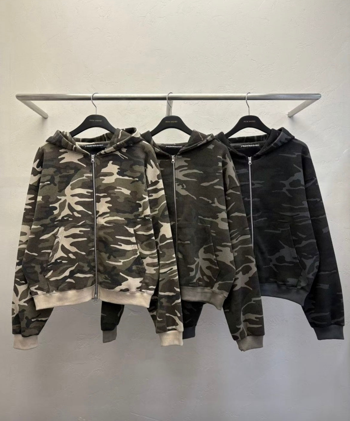 Camo zip-up hoodie🍂
