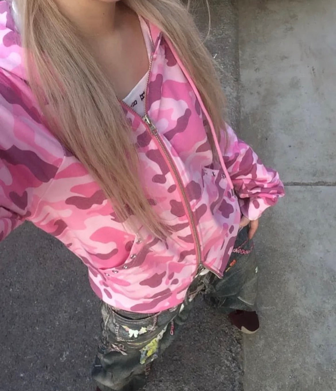 Dazzling camo hoodie jacket
