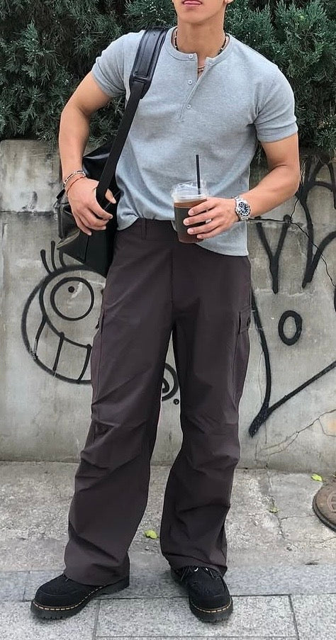男裝亨利領T恤🔥