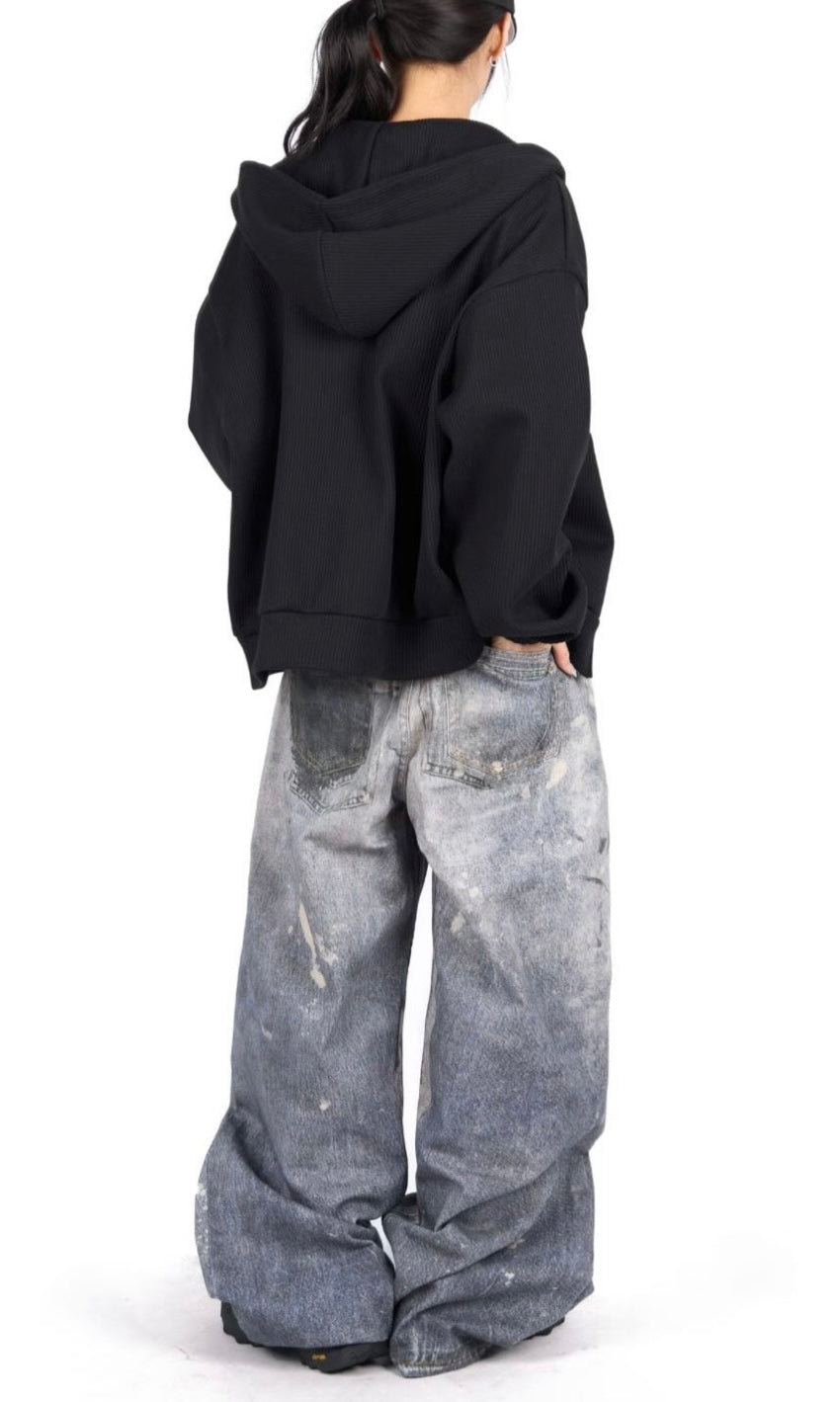 Relaxed fit urban baggy jeans with vintage wash