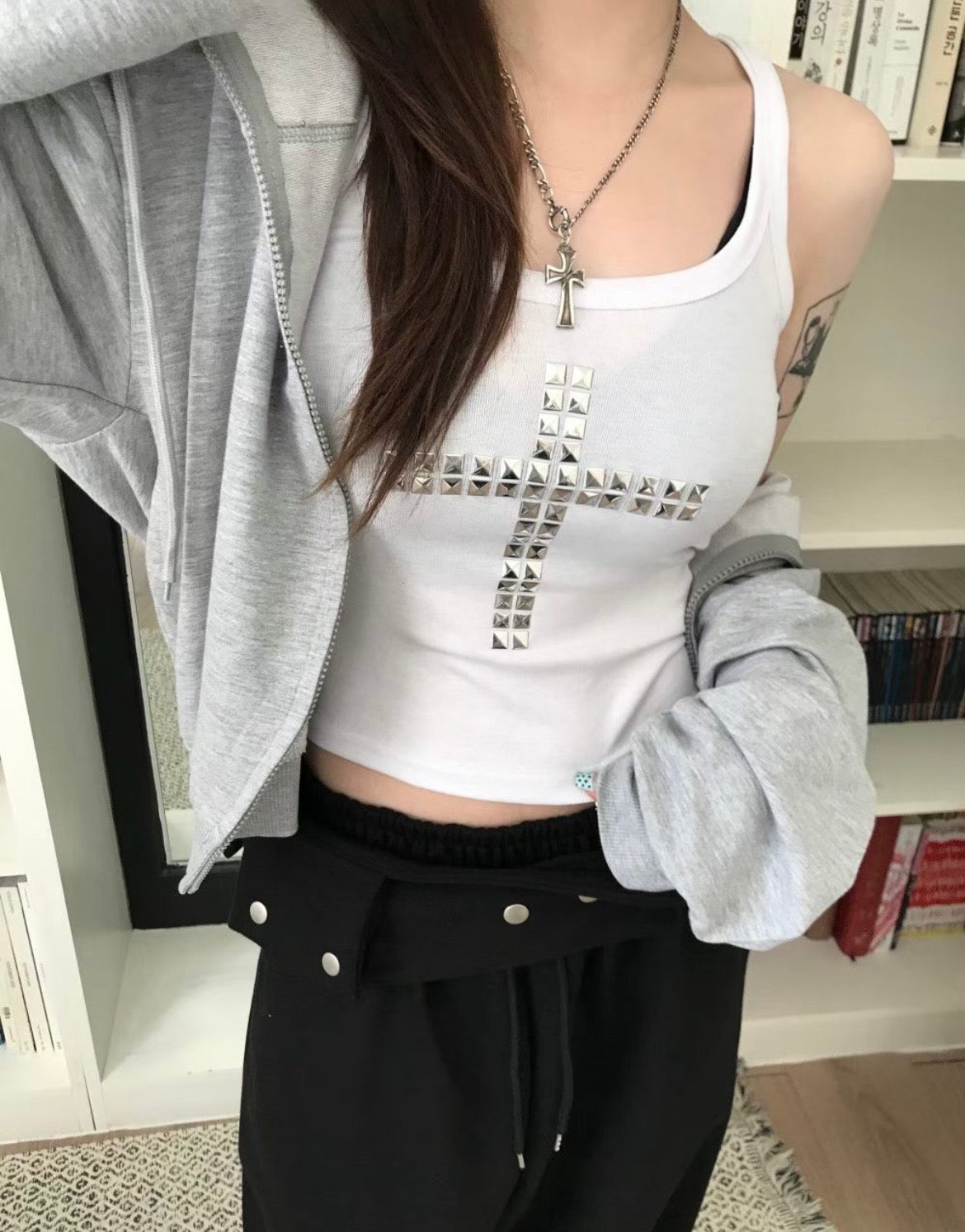 Cross sleeveless top✝️