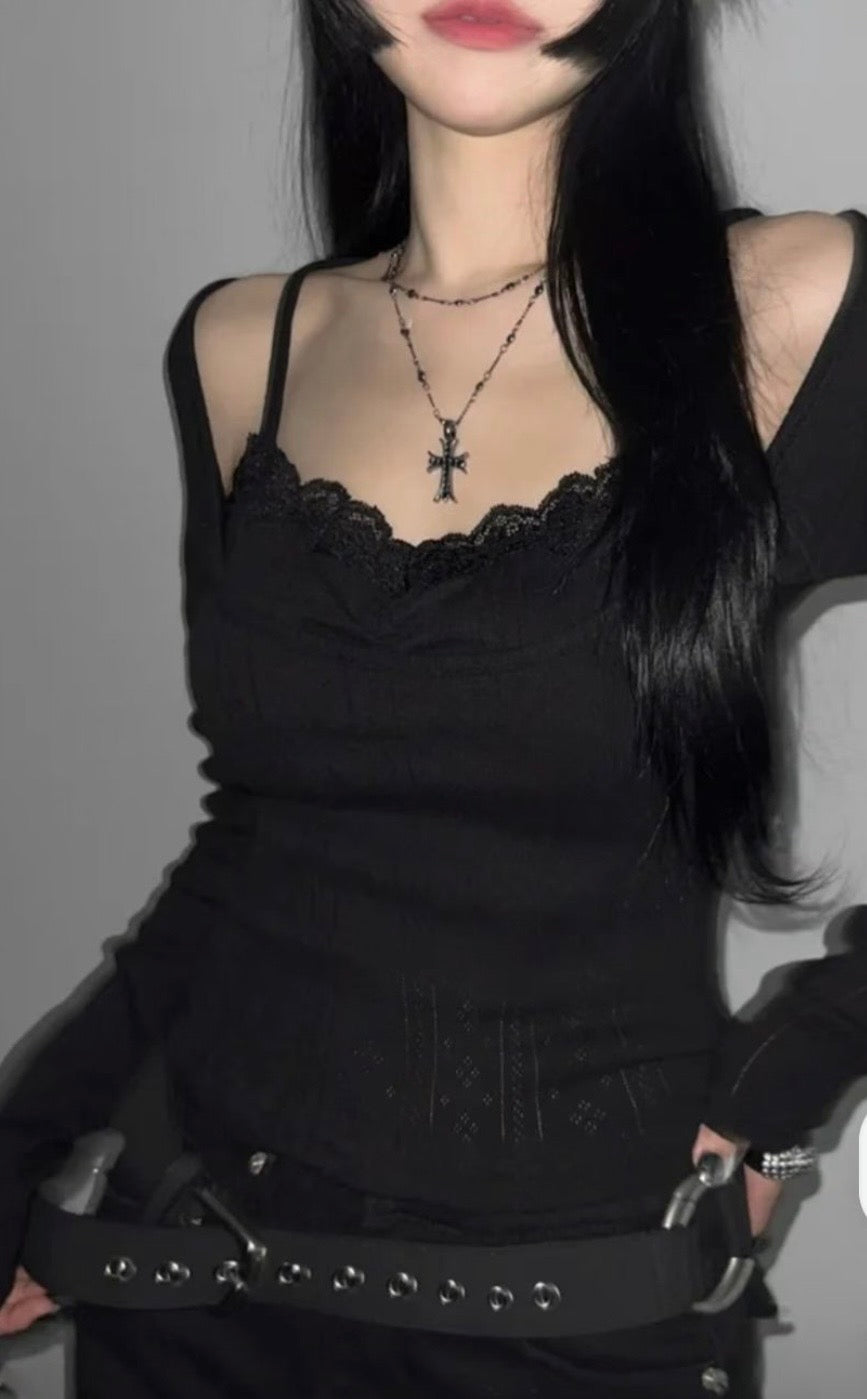 Lace whisper top