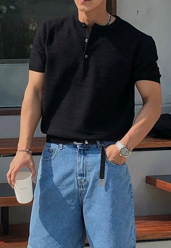 男裝亨利領T恤🔥
