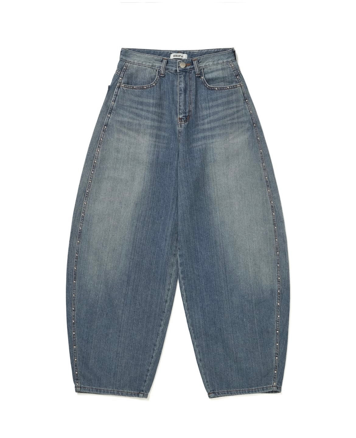 Studded baggy denim pants👖