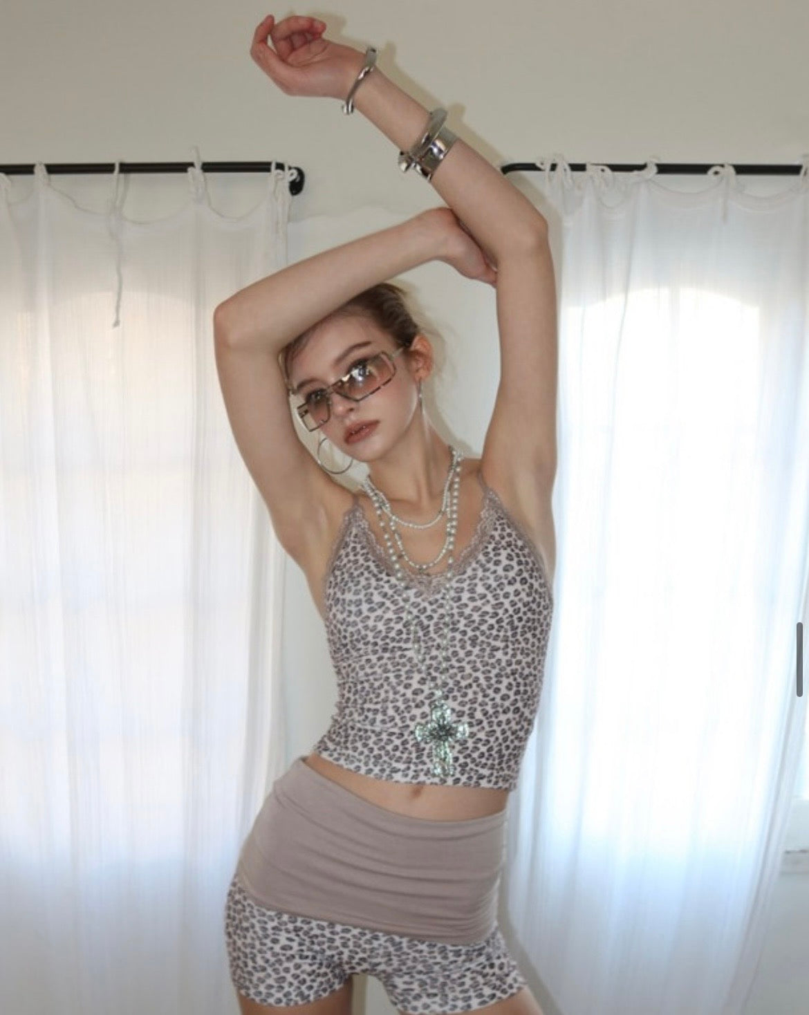Leopard sleeveless top