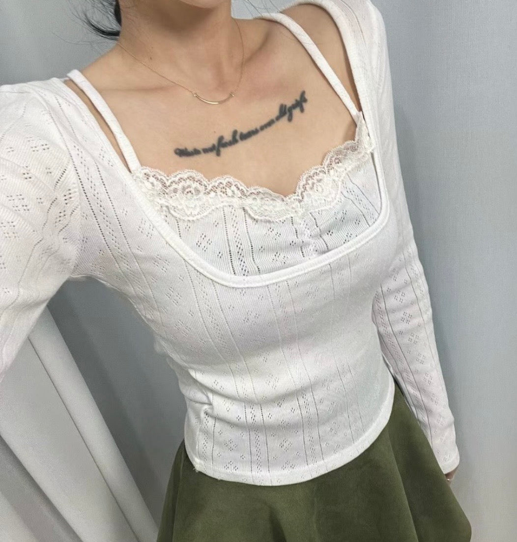 Lace whisper top