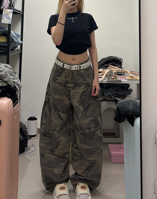 Camo chill baggy pants🕶️