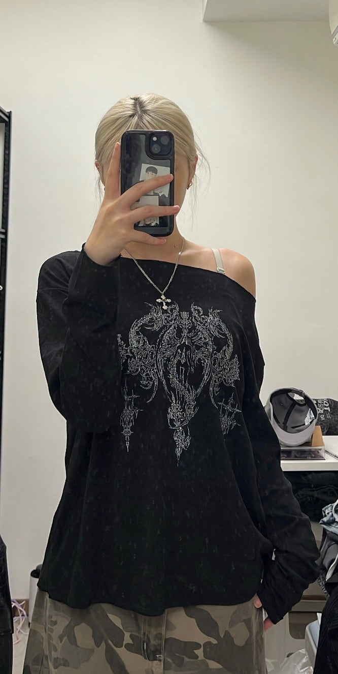 Holy knit shoulder tee❤️‍🔥