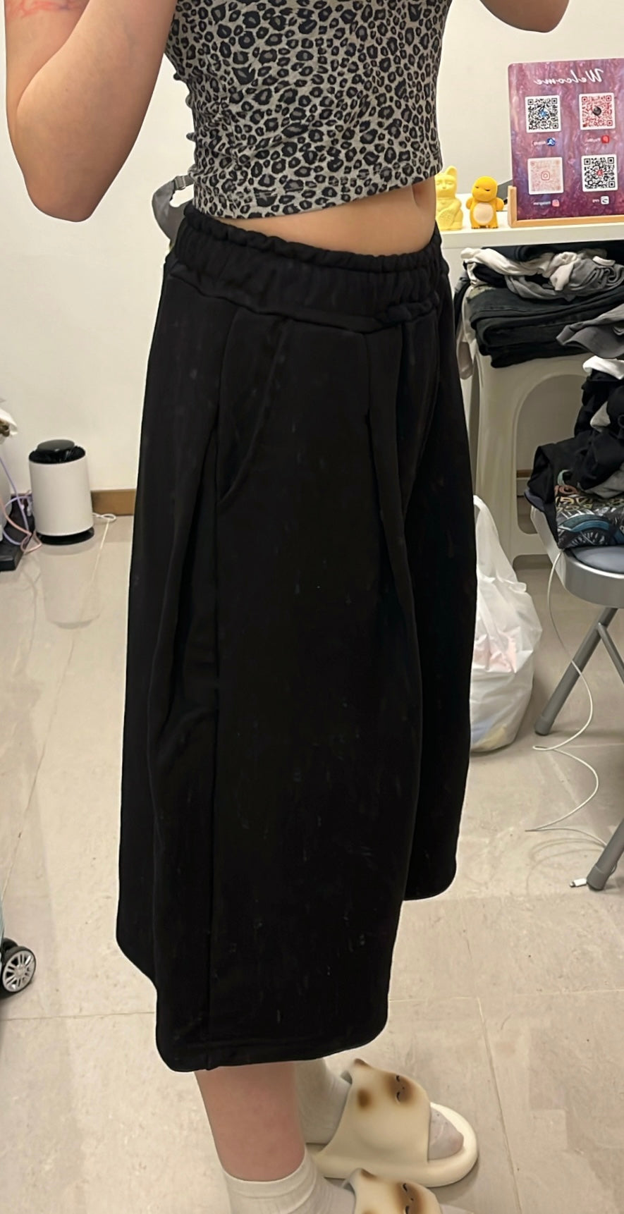 Pleated comfort shorts