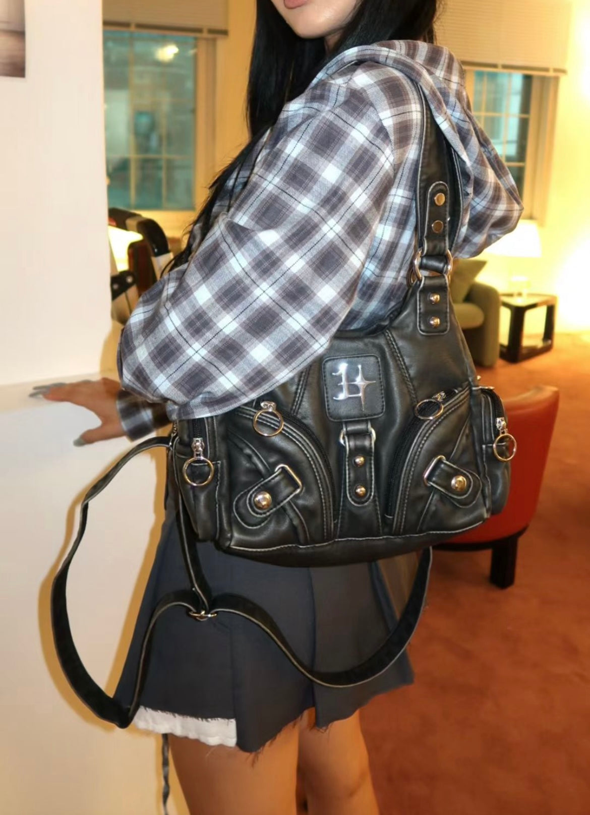 Gateless leather bag🗝️