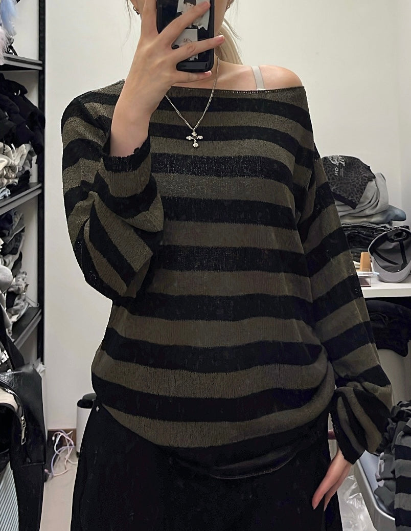 Textured knit off-shoulder sweater🧶