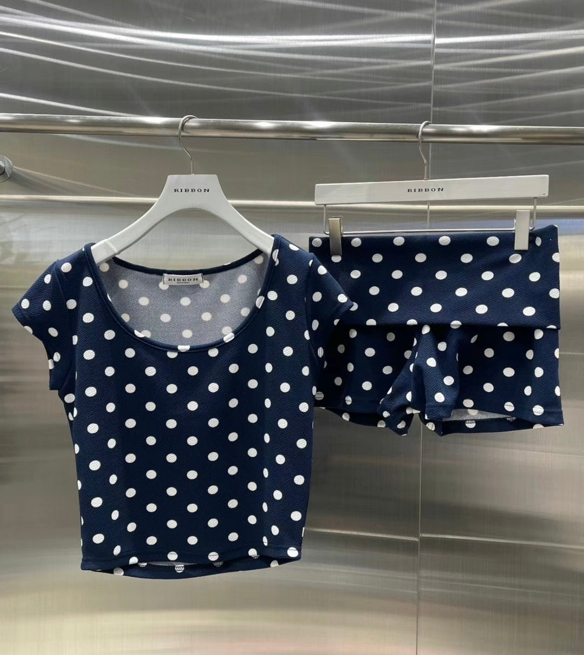 Polka dot cami top and shorts
