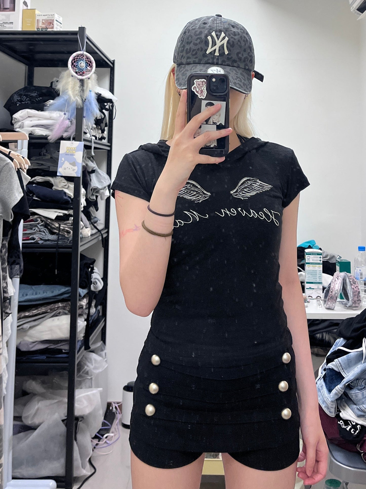 Angel wings see-through top