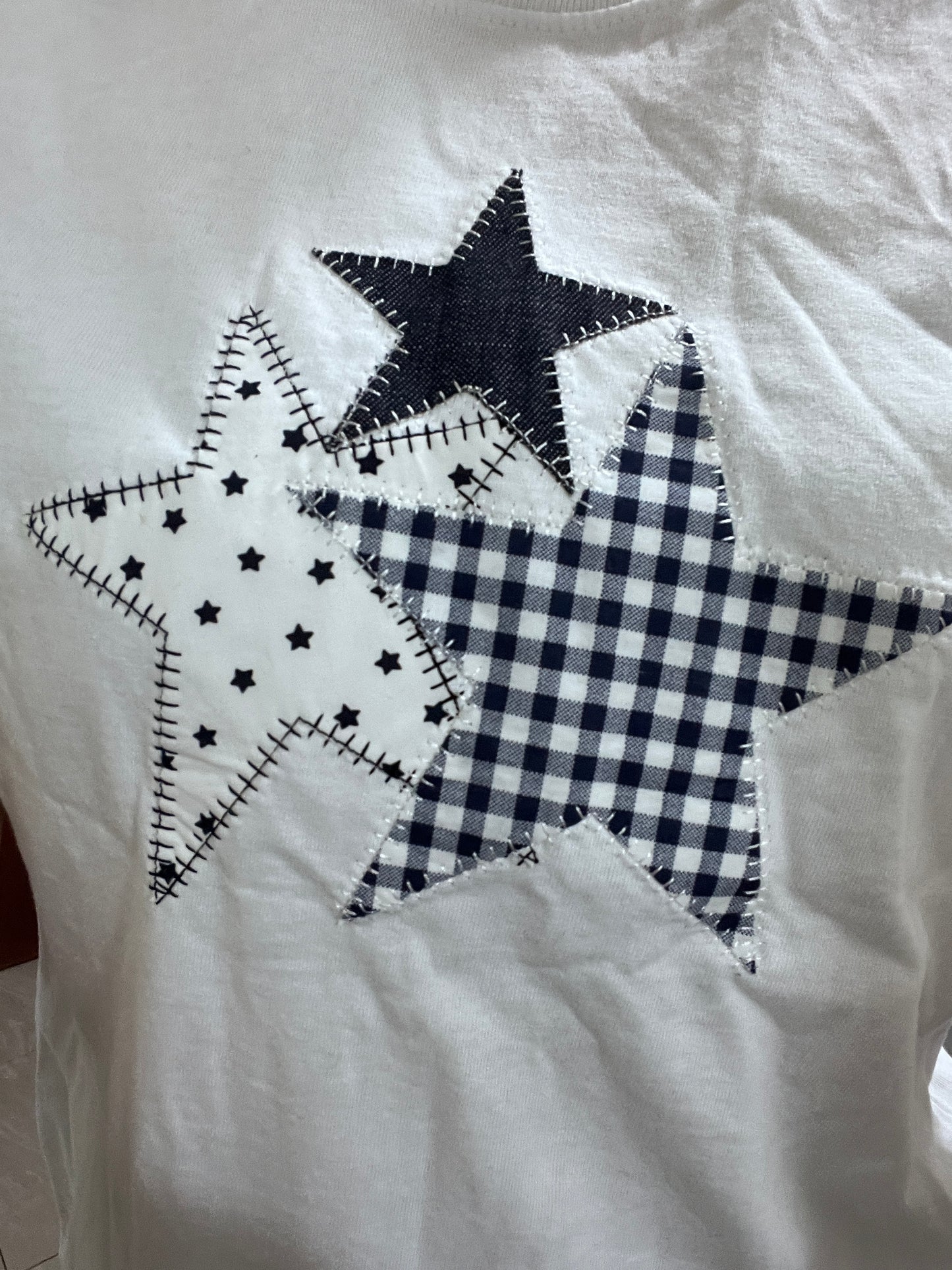 刺繡星星短tee⭐️