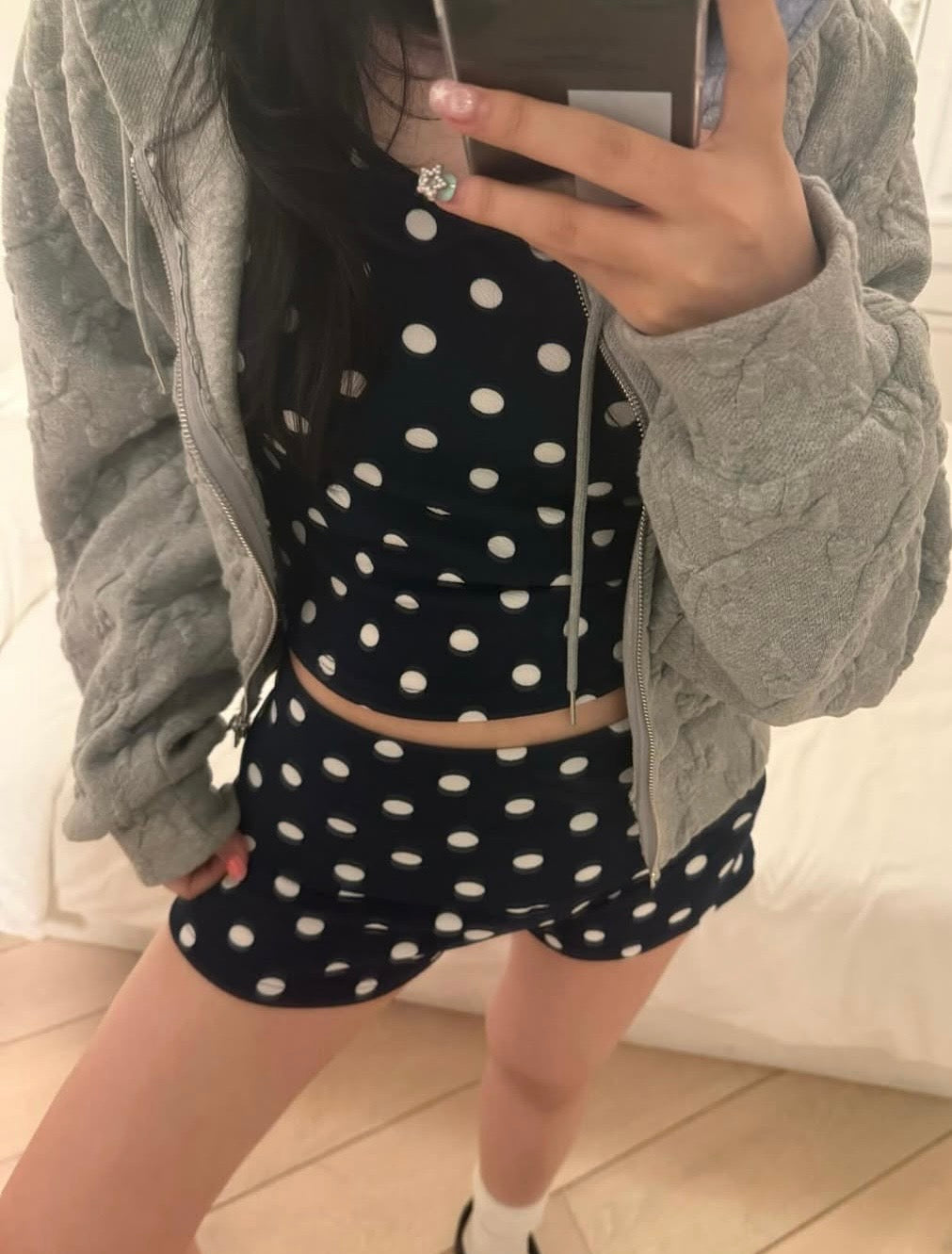 Polka dot cami top and shorts