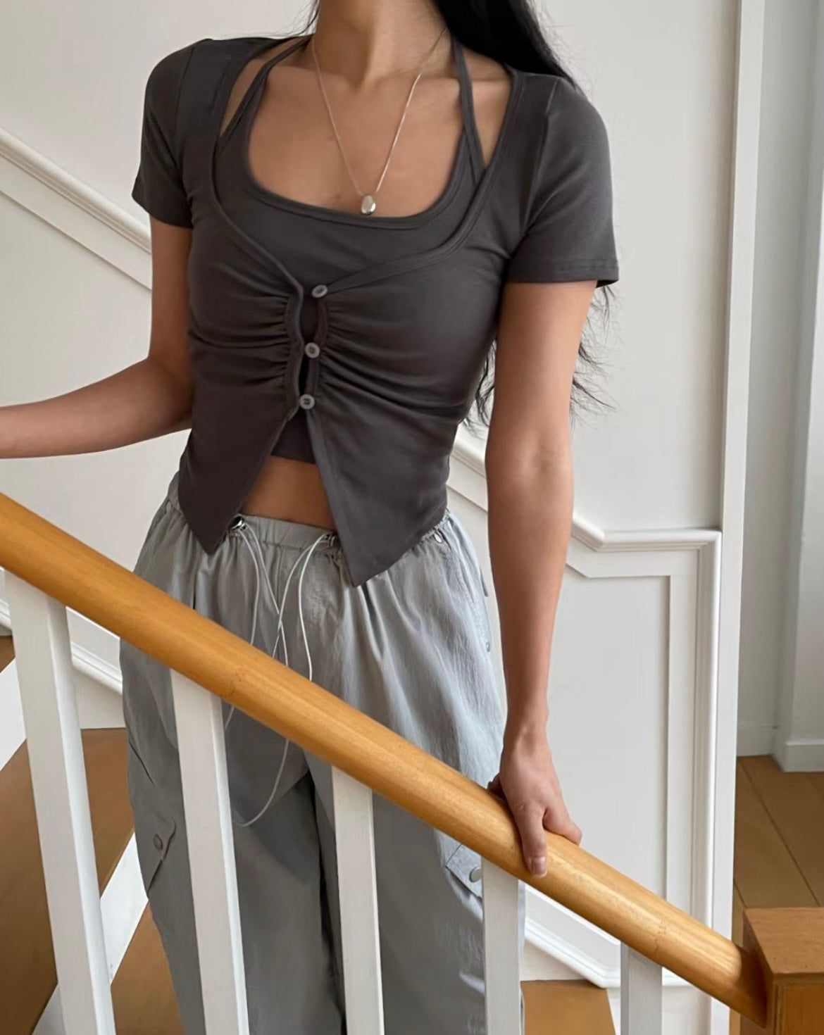 Versatile layered crop top💜