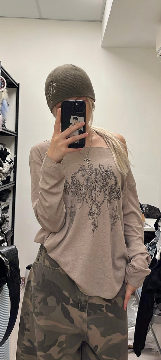 Holy knit shoulder tee❤️‍🔥