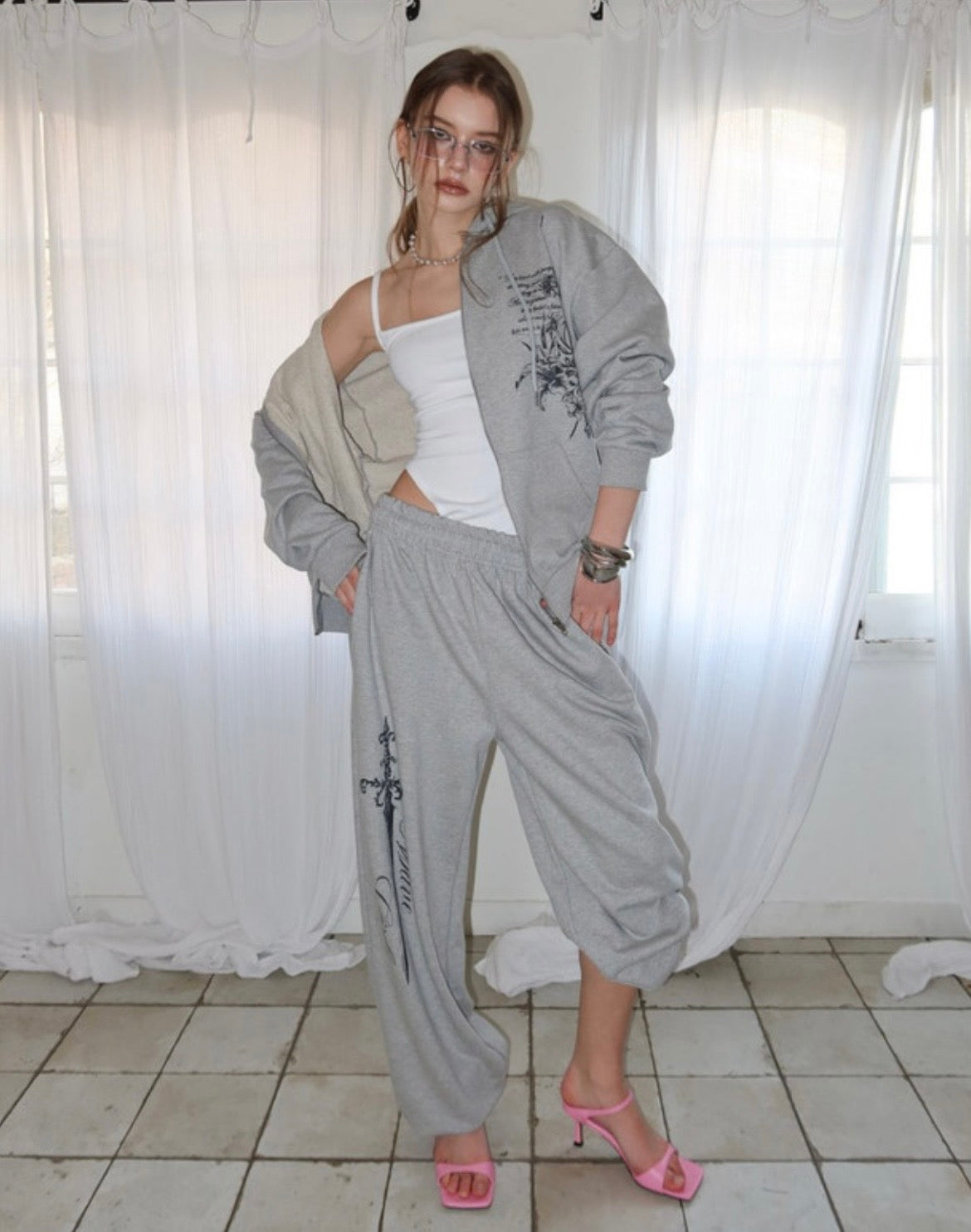 Knife print pants