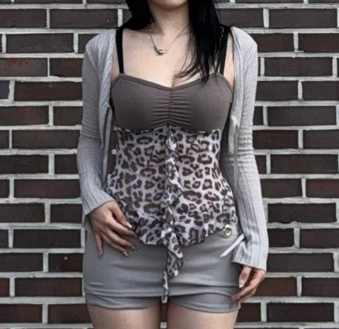 Leopard chic blouse🐆