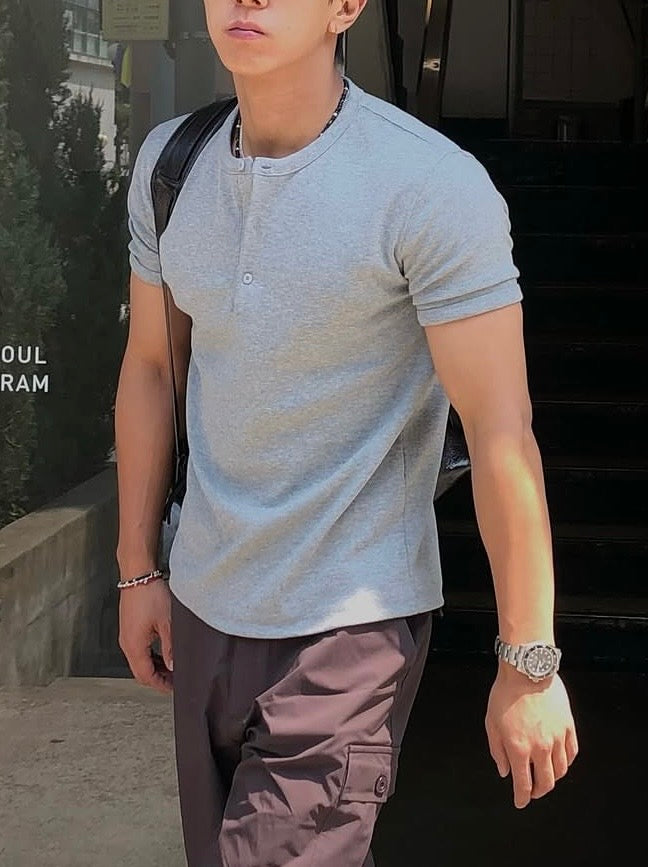 男裝亨利領T恤🔥