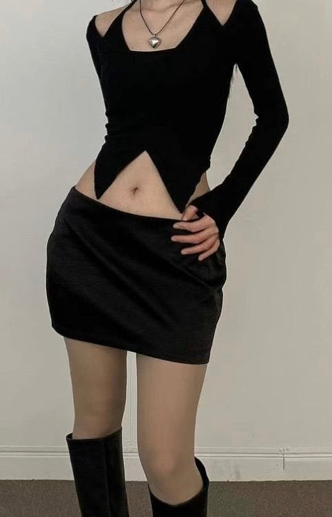 Pearl edge layered long sleeve