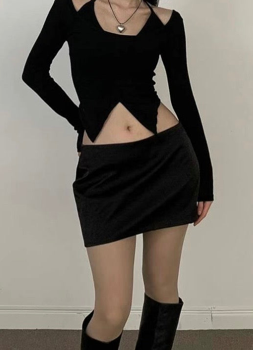 Pearl edge layered long sleeve