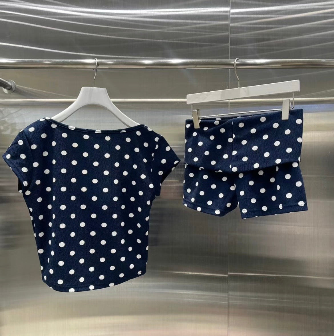 Polka dot cami top and shorts