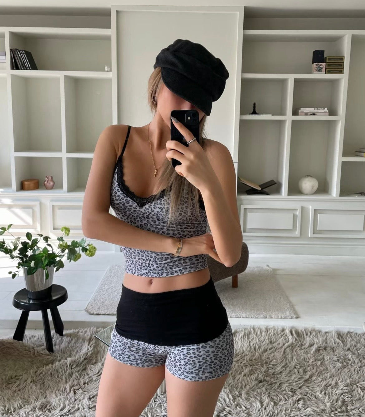 Leopard sleeveless top