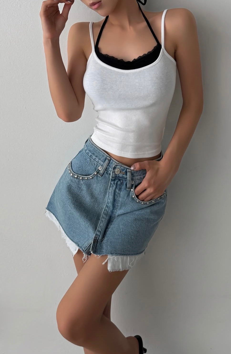 Two-in-one lace cami✨