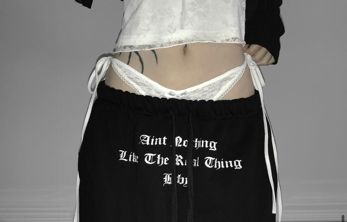 火辣辣☄️lace drawstring sweatpants✨