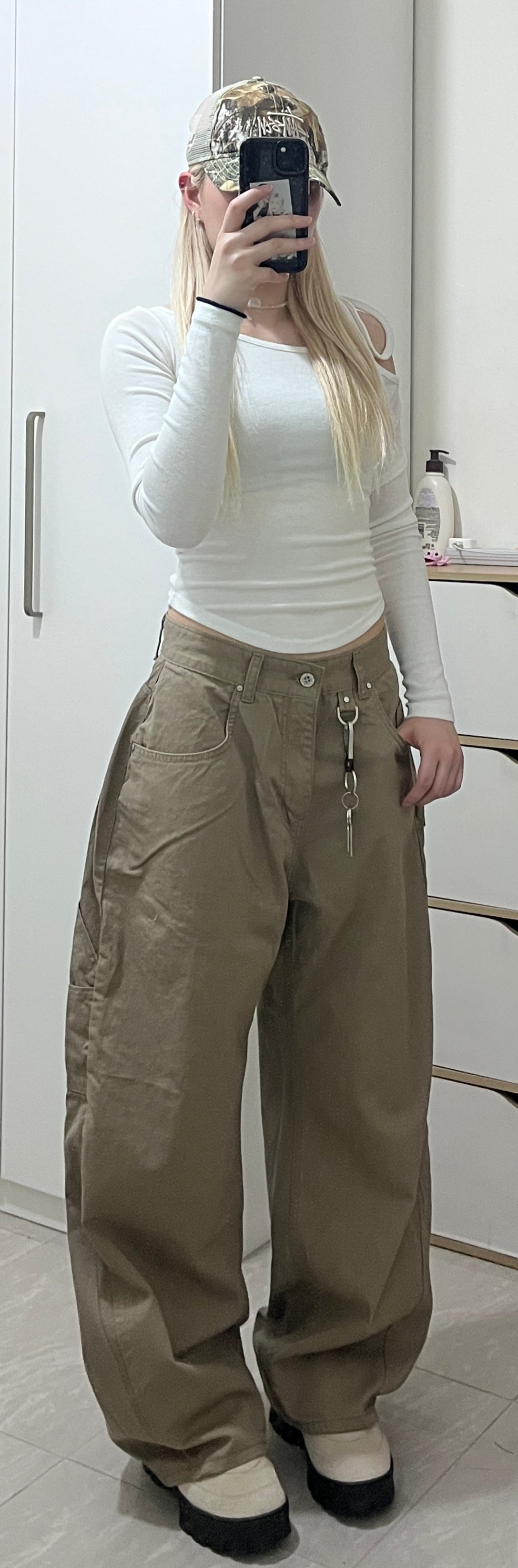 Boyfriend tapered pants