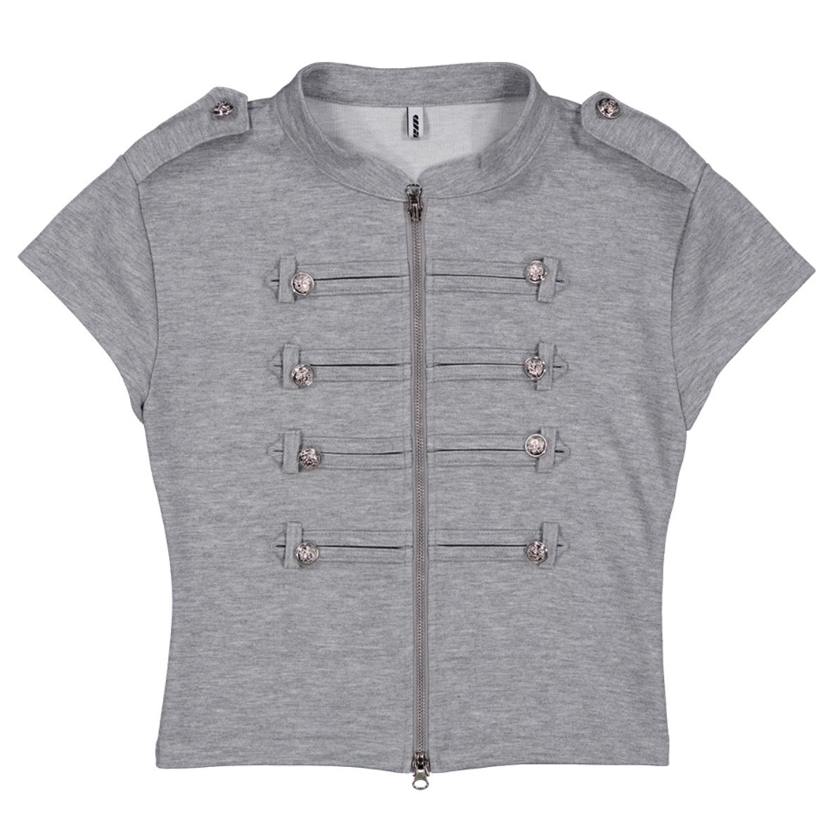 Napoleonic-style military zip-up top